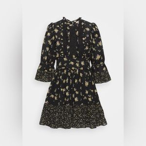 byTimo Bohemian Black Mixed Floral Dress Size XS new without tags